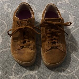 Birkenstock Tan Sneakers Suede Lace-Up Casual